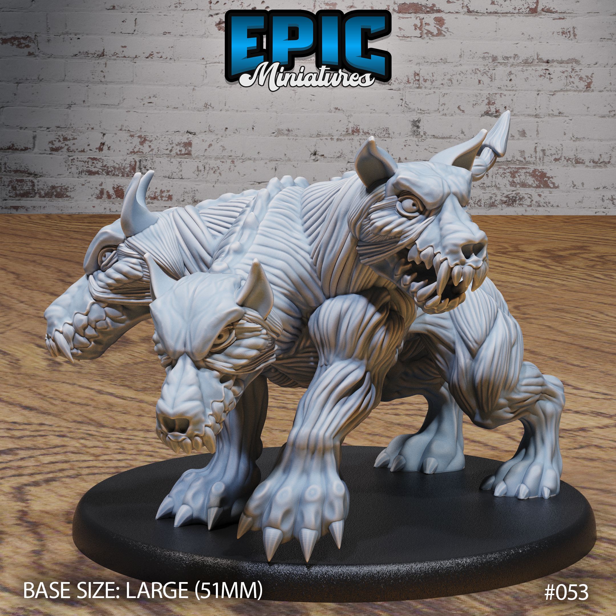 Skinned Cerberus Sniffing / Undead Three Headed Hellhound / Hades Guard Dog / Underworld Beast / Skeleton Hell Creature / Roman Myth Demon Monster / Ancient Greek Skelet Encounter
